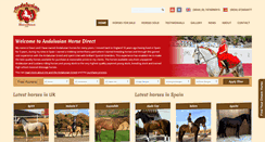 Desktop Screenshot of andalusianhorsedirect.com